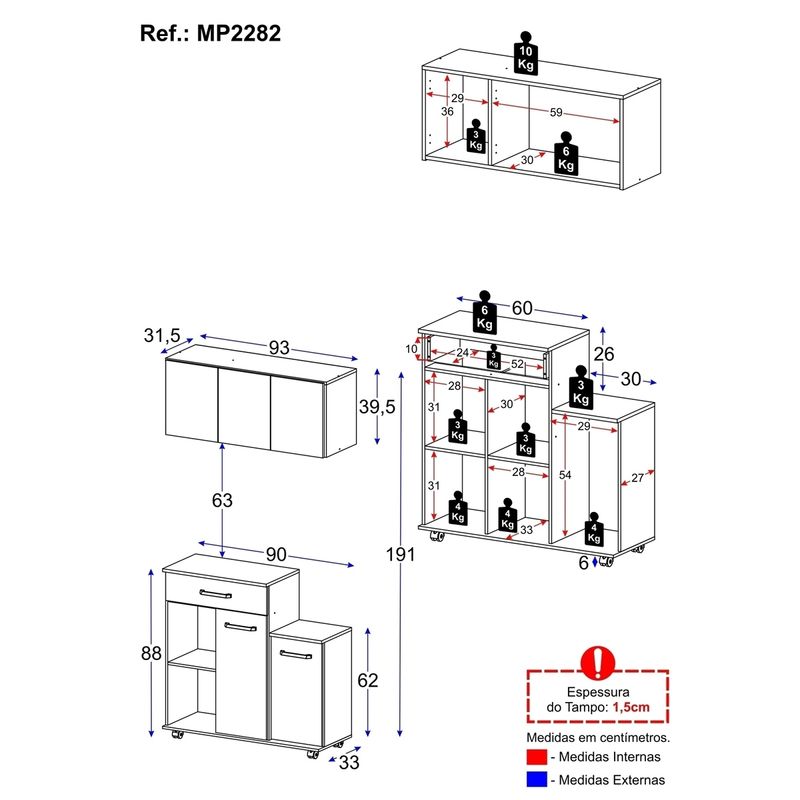kit-armario-de-cozinha-93cm-com-balcao-multiuso-para-micro-ondas-multimoveis-mp2282-branco