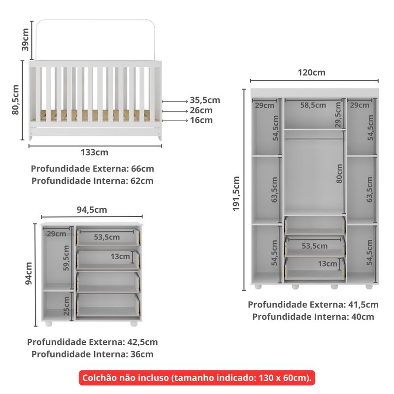 quarto-infantil-completo-com-berco-3-em-1-para-colchao-130x60cm-multimoveis-mp4383-branco