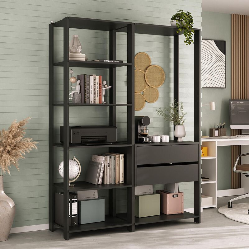 estante-livreiro-modular-135cm-2-pecas-com-2-gavetas-multimoveis-mp6029-preto