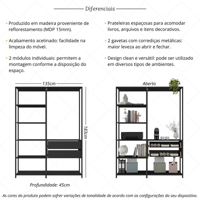 estante-livreiro-modular-135cm-2-pecas-com-2-gavetas-multimoveis-mp6029-preto
