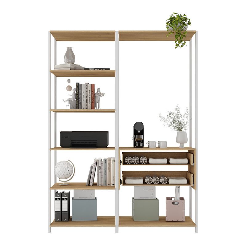 estante-livreiro-modular-135cm-2-pecas-com-2-gavetas-multimoveis-mp6029-branco-madeirado
