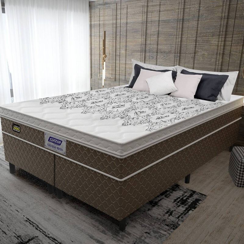 cama-box-conjugado-queen-com-colchao-158x67x198-stone-plus-gazin-cr35342-marrom-branco