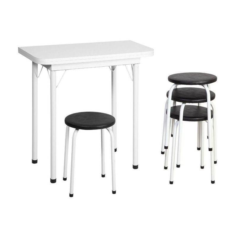 conjunto-mesa-de-jantar-dobravel-65-5cm-com-4-banquetas-multimoveis-cr50141-branco-preto