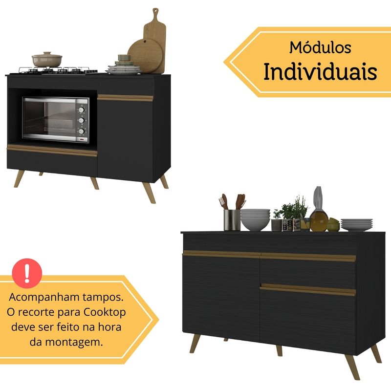 kit-balcao-cozinha-para-cooktop-forno-105cm-e-balcao-120cm-veneza-multimoveis-mp2289-preto-dourado