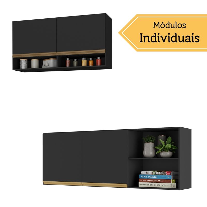 kit-armario-cozinha-aereo-105cm-com-aereo-150cm-veneza-multimoveis-mp2291-preto-dourado