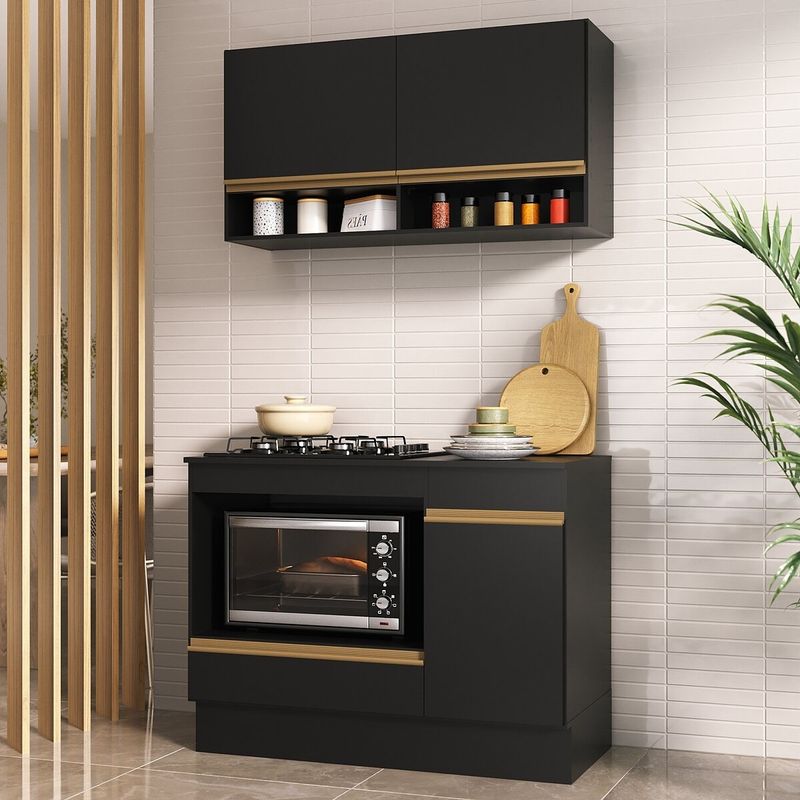 armario-cozinha-modulada-compacta-105cm-com-balcao-para-cooktop-e-rodape-veneza-multimoveis-mp2294-preto-dourado