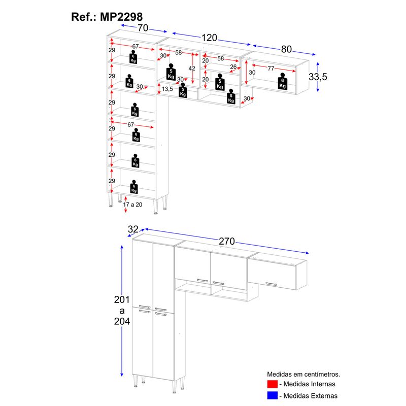 armario-cozinha-modulada-compacta-270cm-3-pecas-paris-multimoveis-mp2298-madeirado-branco