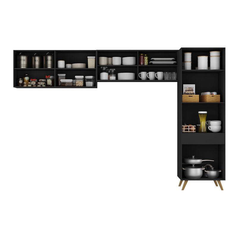 armario-cozinha-modulada-compacta-com-vidros-302cm-3-pecas-veneza-multimoveis-mp2299-preto-dourado