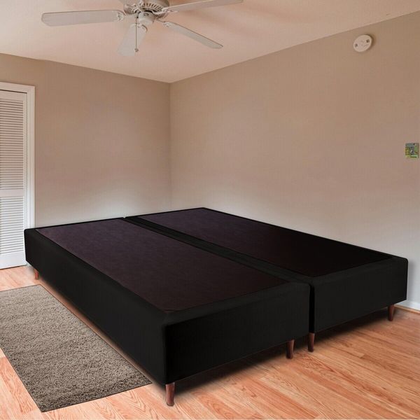 Base Box Bipartido Queen 158x198x38cm Luana Multimóveis CR35379 Preto