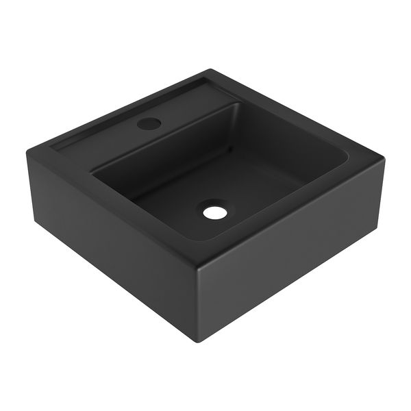 Cuba Sobrepor Banheiro Quadrada 35x12x35cm Multimóveis CR10145 Preto