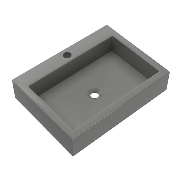 Cuba Sobrepor Banheiro Retangular 49,2x10x36,7cm Multimóveis CR10148 Grafite