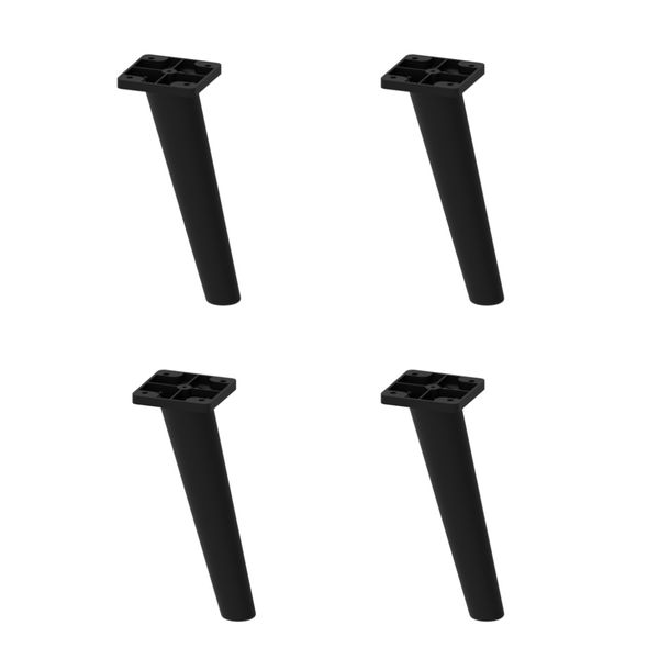 Kit 4 Pés Palito Retrô para Paneleiro/Balcão 70cm/Balcão Canto Veneza Multimóveis MP3077 Preto