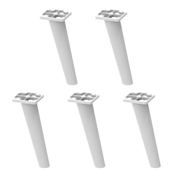 Kit 5 Pés Palito Retrô para Balcão 120cm/Balcão 105cm Veneza Multimóveis MP3078 Branco