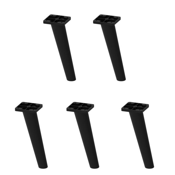 Kit 5 Pés Palito Retrô para Balcão 120cm/Balcão 105cm Veneza Multimóveis MP3078 Preto