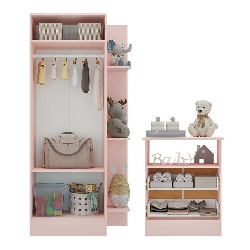 guarda-roupas-2-portas-com-comoda-2-gavetas-multimoveis-mp4264-rosa-branco