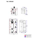 Guarda-Roupas 2 Portas com Cômoda 2 Gavetas Multimóveis MP4264 Branco-1758906595964