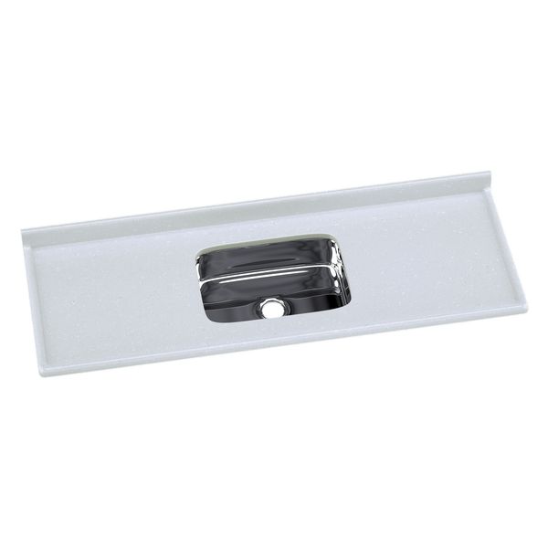 Pia de Cozinha Mármore Sintético 150x55cm com Cuba Aço Inox Multimóveis CR20474 Off White