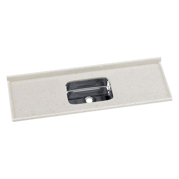 Pia de Cozinha Mármore Sintético 160x55cm com Cuba Aço Inox Multimóveis CR20475 Travertino