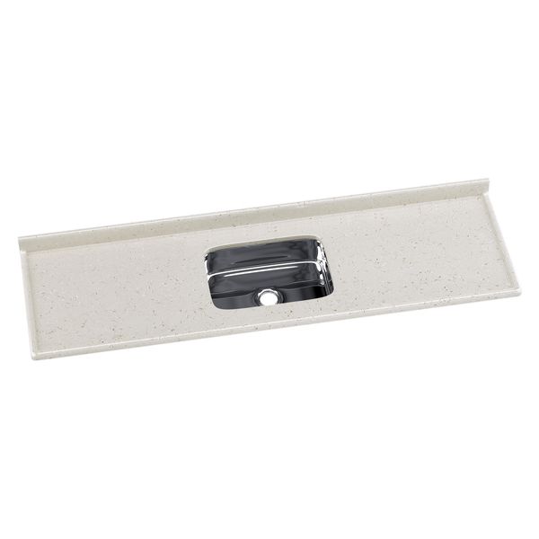 Pia de Cozinha Mármore Sintético 180x55cm com Cuba Aço Inox Multimóveis CR20476 Travertino