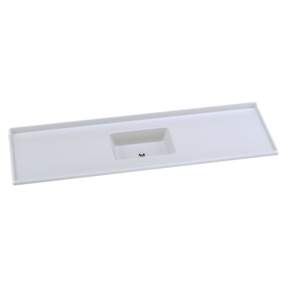 Pia de Cozinha Mármore Sintético 180x55cm Multimóveis CR20483 Gelo