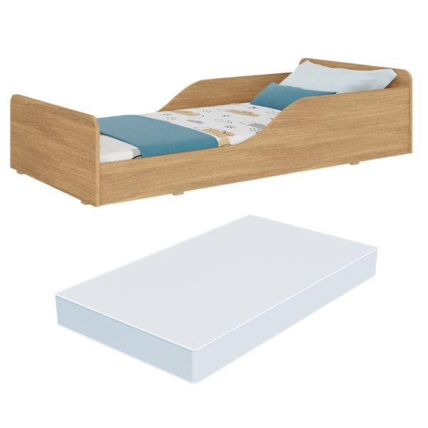 Cama Infantil Montessoriana com Colchão Incluso 100% MDF Melissa Plus Multimóveis MP2958 Madeirado