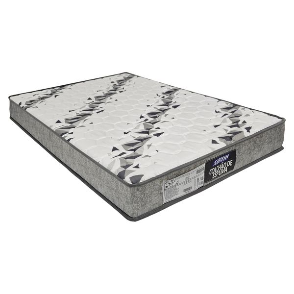 Colchão Casal Espuma Supreme D20 (138x188x12) Gazin CR453C Natural/Cinza