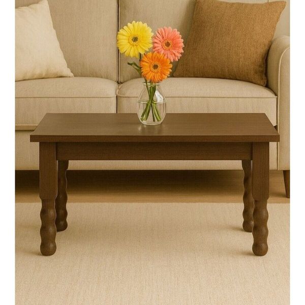 Mesa de Centro Retangular 89cm Madeira Maciça/MDP Multimóveis CR45330 Imbuia