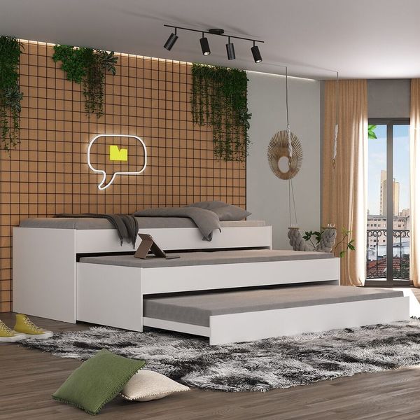 Tricama para colchão 88 x 188 cm Multimóveis Branca