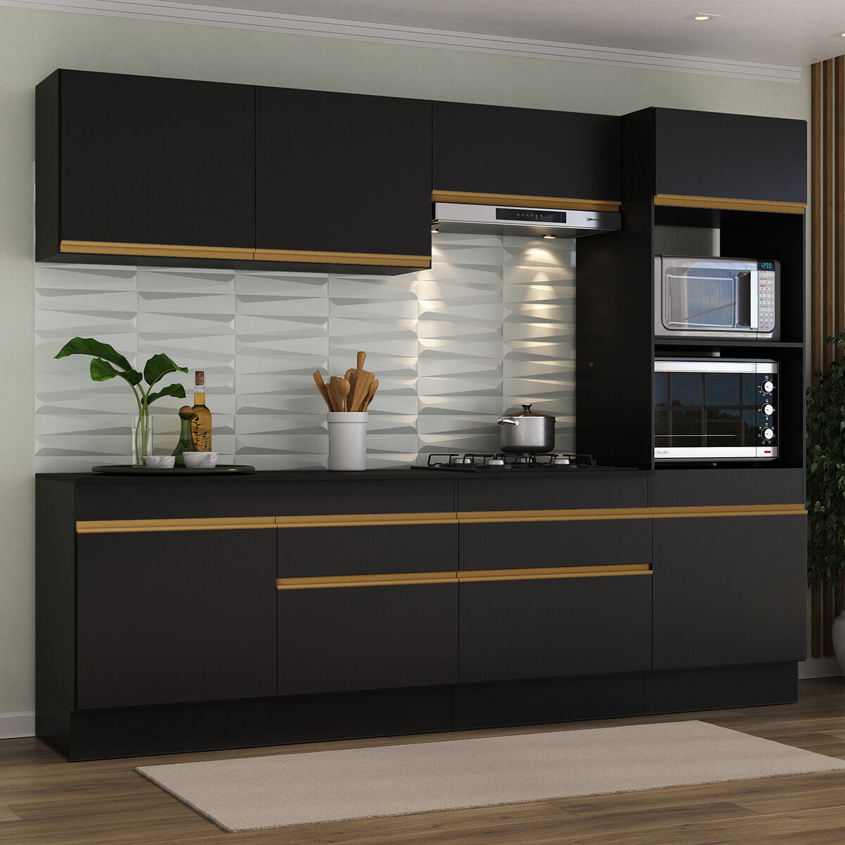 Armário de Cozinha Completa 5 peças com Rodapé MP2180 Made