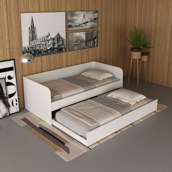 Bicama Solteiro Para Colchão 88x188cm Multimóveis CR40105 Branca