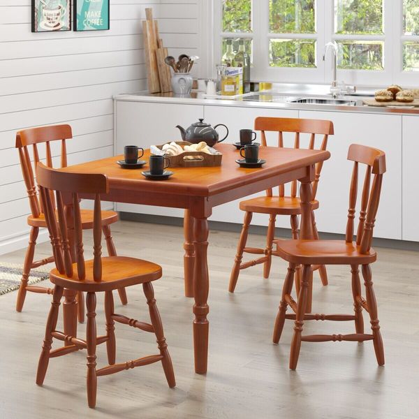 Conjunto Mesa de Jantar 125cm com 4 Cadeiras Multimóveis CR50083 Mel