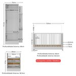 Jogo de Quarto Infantil com Colchão Incluso Trevalla Móveis Pom Pom Branco-1758906384275