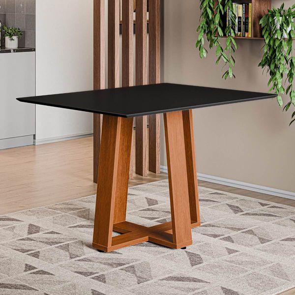Mesa de Jantar 4 Lugares Multimóveis CR50240 Cinamomo/Preto