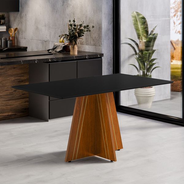 Mesa de Jantar 6 Lugares Multimóveis CR50248 Cinamomo/Preto