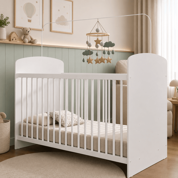 Berço com Colchão Incluso Sonho Multimóveis BB0515C Branco