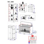 Jogo De Quarto Infantil Trevalla Móveis Pom Pom 3 Peças Branco-1758906067865