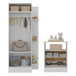 Guarda-Roupas 2 Portas com Cômoda 2 Gavetas Multimóveis MP4264 Branco-1758906601396